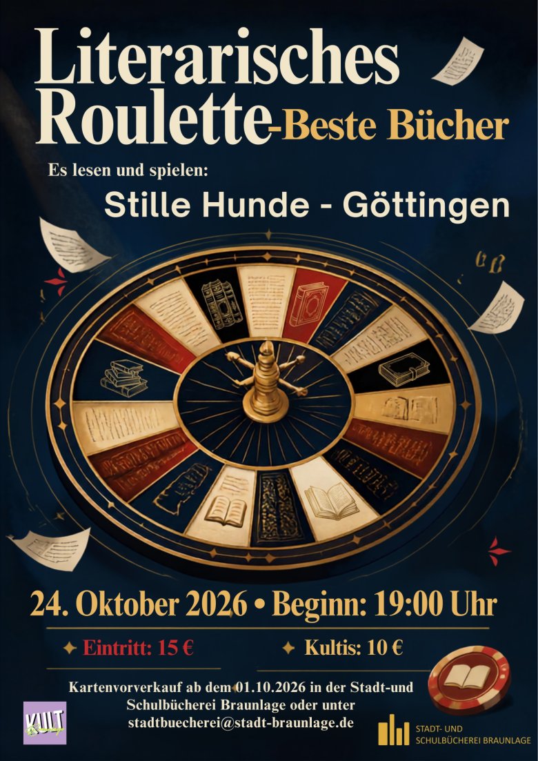 Literarisches Roulette Plakat 2026 - 1 Literarisches Roulette Plakat 2026 - 1
